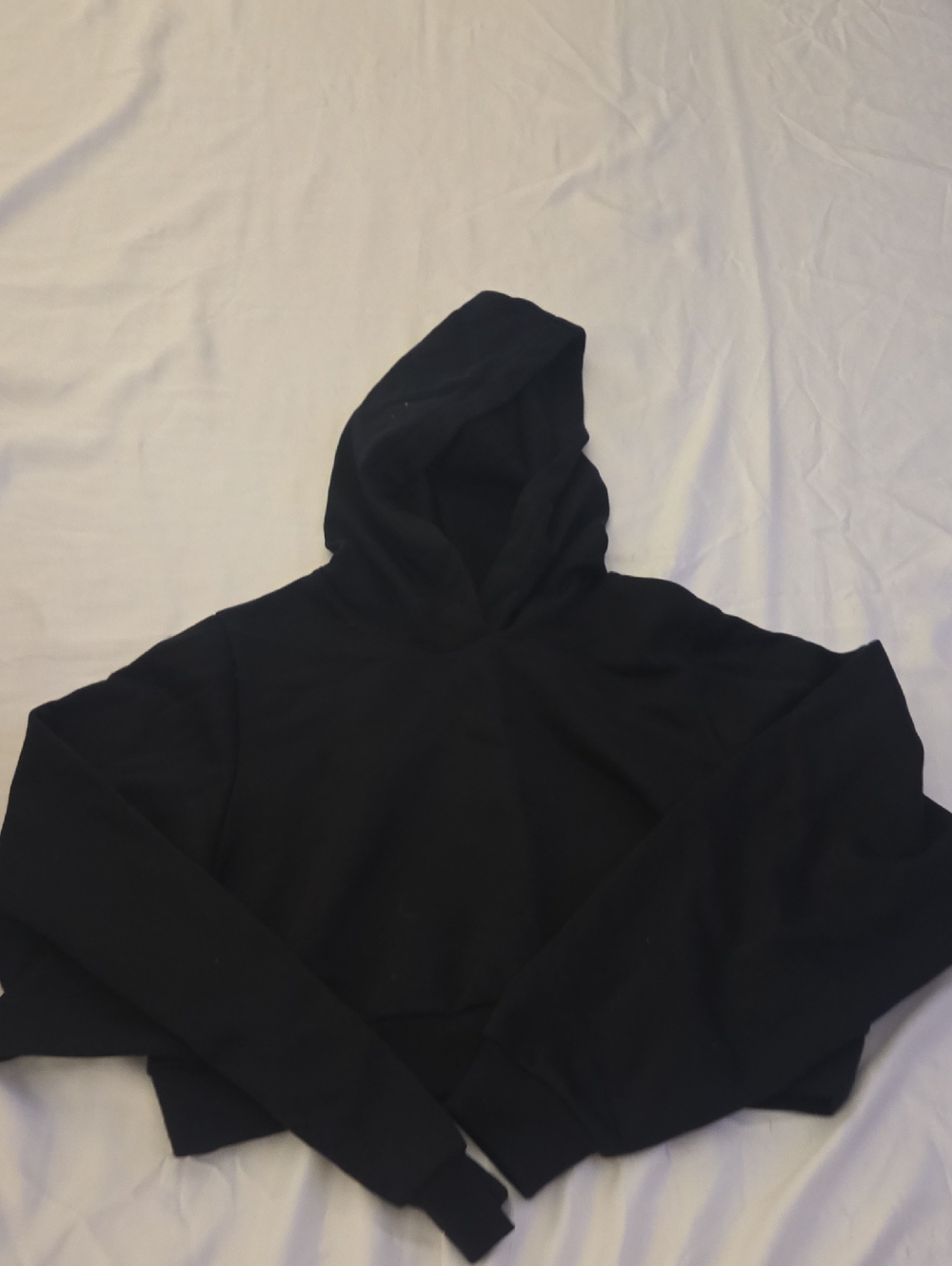 Black Cropped Hoodie ALO